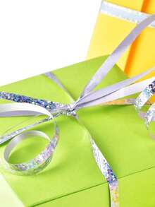 1pc 100yard Silver Ribbon Curling Crimped, Wedding Decoration Ribbon,Balloon String Shiny Metallic Roll For Gift Wrapping Ribbon For Birthday Party Festival Art Craft Decor Florist Flowers Decoration,Gift Wrapping, Balloon Ribbon. - Multicolor - View 7