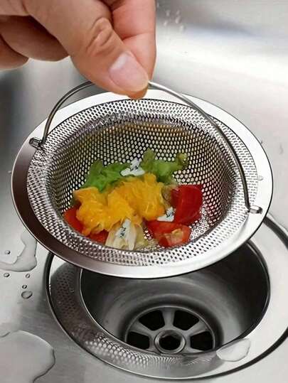1 cái lưới lọc bồn rửa nhà bếp, nắp lưới lọc bồn rửa nhà bếp bằng thép không gỉ, phễu bồn rửa bằng thép không gỉ, lưới lọc bồn rửa, phụ kiện nhà bếp, bộ lọc nước