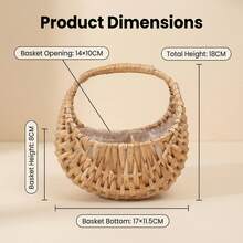 Pastoral Ins Style European Creative Handmade Rattan Woven Flower Basket, Flower Pot - Flower Basket - View 4