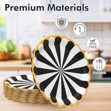 Party Packs - Black and White Stripes - View 5