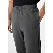 FILA Men's Trousers, Rivoli Slim Sweatpants Model, Slim Fit Sports Trousers In Cotton, Polyester And Elastane Blend With Drawstring And Pockets - Grey - View 8