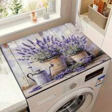 1pc Watercolor Floral Pattern Non-Slip Washing Machine Mat, Suitable For Washing Machine, Dryer, Kitchen Drain Drying Mat, Rubber Material, Decorative Appliance Cover For Washing Machine And Dryer Top, Home Kitchen, Table Decor, Dirt-Resistant And Washable, Friendly Gift For Friends - Lavender's Old Times - View 14