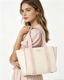 Kate Spade Túi xách nữ KS Kip dung tích lớn, tay cầm phía trên, dây đeo rộng. - Màu be - Xem 2