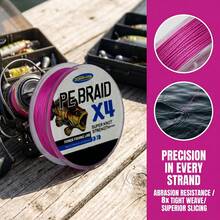 4 Strands Braided Fishing Line,Colored PE Braid Wire, For Saltwater Freshwater,Super Strong,Abrasion Resistant,No Stretch -Extra Visibility Fishing Equipment - Hot Pink - View 5