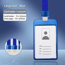 2pcs Aluminum Alloy Card Holder Set (With Lanyard), ID Badge Holder Halter, Thick Company Employee ID Card, Suitable For Exhibition/Event Badges, Attendance Cards, Guest Cards - Large - View 14