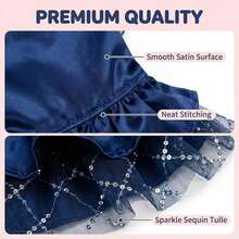 春夏宠物婚礼礼服，优雅高贵的小型/中型犬新娘礼服，可爱公主风婚礼派对生日节日摄影服装 - 紅色 - 查看 3