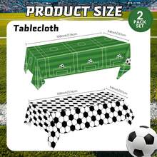 Juego de 2 manteles de fútbol de plástico, 54 x 108 pulgadas, decoración de fiesta de fútbol, mantel desechable rectangular, para artículos de fiesta de fútbol y cumpleaños (occer) - gorra de béisbol - Ver 10