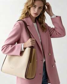 Túi đeo chéo hình lưỡi liềm dành cho nữ, túi xách cỡ lớn. - Màu be - Xem 9