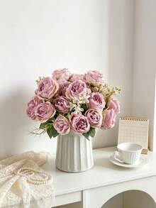 1/3/80 piezas de 30 cm Rosa artificial, decoración de primavera Plantas falsas, decoración del hogar y la boda del Día de San Valentín, ramo de boda, decoración de la sala de estar DIY , decoración del Ramadán, decoración del Día de Acción de Gracias, DIY, regalo, centro de mesa del comedor, decoración de cumpleaños, decoración interior y exterior, decoración de jarrón, decoración rústica, boda bohemia, Día de San Valentín - Rosa - Ver 2