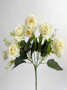 This Is A Snowflake Peony Artificial Bouquet, Exuding A High-End And Realistic Look. It's An Ideal Decoration For Home Or As A Wedding Flower Wall Backdrop - Multicolor - View 14