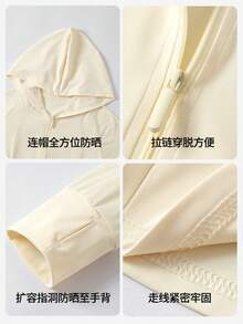 Women Lightweight Jackets - Ivory White - View 4