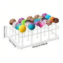 1 chiếc giá đỡ kẹo mút bằng acrylic trong suốt 15/20 lỗ, thích hợp để trưng bày món tráng miệng trong các bữa tiệc sinh nhật, đám cưới, tiệc tùng. - Trong sáng - Xem 6