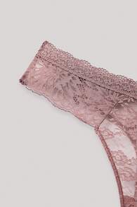 Hourtrue 3 件装 女士蕾丝透气低腰性感丁字裤内裤 - 彩色 - 查看 6