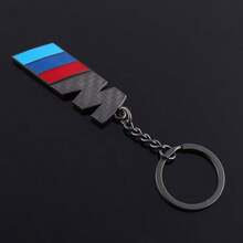 1pc Cross-Border Carbon Fiber Texture Car Logo Metal Keychain Pendant - Car Modification Logo Keychain Accessory - 1PC - View 9