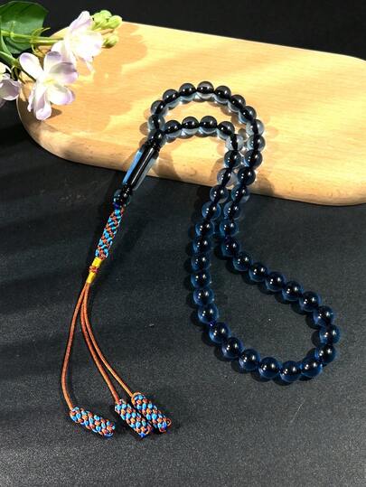 New Woven 3-Tassel Prayer Beads Bracelet, Unisex Minimalist Daily Wear Bead Bracelet, Muslim Rosary Tasbih Beads, Arabic Middle Eastern Style Fashion Bracelet, Prayer Beads For Worship, Festival Gift