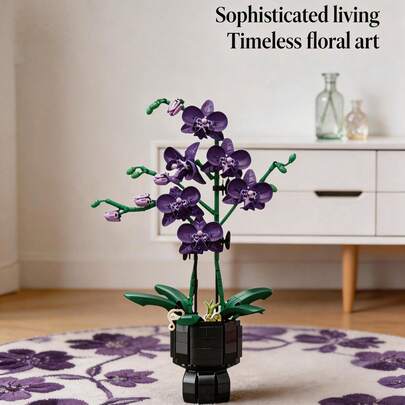 Bộ xếp hình mini 977 mảnh Forever Flower Series, tự lắp ráp trang trí hoa, nhiều màu sắc, tay nghề tinh xảo và thiết kế chi tiết, lý tưởng cho người yêu hoa, bao gồm hoa lan tím, hoa cúc, hoa nguyệt quế nhiều màu sắc, giúp giảm căng thẳng và tạo cảm giác hoàn thành, trang trí nhà cửa và bàn làm việc, hoàn hảo làm quà tặng sinh nhật và lễ hội.