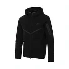 Nike Sportswear Tech Fleece WINDRUNNER風行者係列 連帽純色舒適時尚夾克外套 男款 - 黑色 - 查看 3