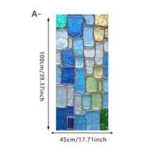 1/4pcs Blue Ocean Stone Colored Privacy Window Film, Reusable PVC Electrostatic Adsorption Window Film, Suitable For Bathrooms And Kitchens, Creating A Beautiful Room Decor. - Electrostatic Abrasive Film - View 17