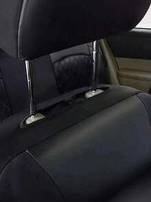 Universal Car Seat Covers - 2 Front Or 5 Full Set, PU Leather Diamond Quilted - Non-Slip Backing, Easy Installation - Fits Sedans, SUVs And Pickups - Interior Protection Kit, Car Interior Accessories (Black) - A - View 8