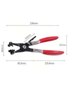 1pc Automotive Hose Clamp Pliers, Used For Disassembling And Installing Ring Or Flat Hose Clamps, Pipe Clamp Repair Tool, Universal Rotary Clamp Remover (Black And Red) - A - View 10