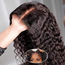 14-24inch Glueless Wigs Human Hair Pre Plucked Pre Cut 13*4Lace 180 Density ,Loose Straight Wigs, Deep Wave Wig,Body Wave Wigs, 4x4 Glueless Wigs ,100%Brazilian Human Hair, For Women Loose Wave Lace Front Wigs Human Hair,Suitable For Daily Wear, Mother's Day Gifts, And Holiday Parties. - Natural Black - 查看 16