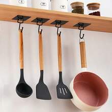 10pcs Large Thick Self-Adhesive Multi-Purpose Hooks, Suitable For Hanging Clothes, Hats, Towels, Keys, Etc. Applicable In Bathroom, Toilet, Kitchen And Other Practical Home Accessories - Multicolor - View 6
