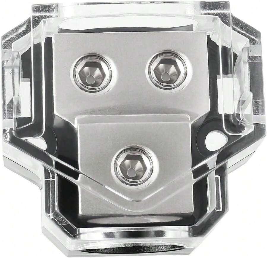 BOJACK 2 Way Power Distribution Connecting Block 1x0/2/4 Gauge Input 2x4/8 Gauge Output Power Distribution Block For Car Amplifier Audio Splitter - ColorA - View 1
