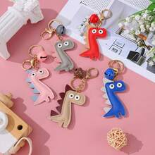 Cute Cartoon Dinosaur Keychain Set, Couple Style Car Pendant, Plush Bag Charm, Wholesale Ornament Gift - Multicolor - View 2