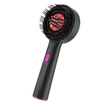 Hailicare 1 pieza Peine de masaje multifuncional, cepillo masajeador eléctrico del cuero cabelludo, estimulador de cabeza con luz roja anti-caída del cabello para uso doméstico, 3 modos de masaje profundo del cuero cabelludo, dispositivo de cuidado personal, regalo del Día de la Madre