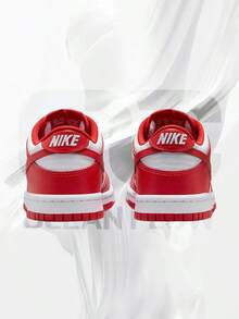Nike Dunk Low White University Red (GS)– Order Sneakers– Shoes For Women - Vintage-Spring & Summer-Inspired Running Shoes, Shock-Absorbing Comfort, Gym To Streetwear Casual Wear -Mother's Day Gifts-Father's Day Gift-FB9109 119 - Trắng/Đỏ Đại học - Xem 4