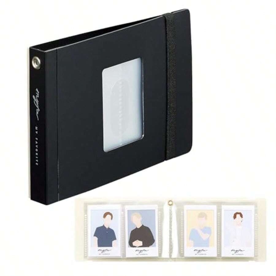 インスタント フォト コレクションファイル ミニ １個 カラー ジェットブラック サイズ H１０.８×W１５.２×Ｄ１.６ｃｍ チェキ 写真 保管 収納用 ４８枚分収納可能 高 透明ポケット 表紙窓付き カードファイル ディスプレイアルバム 自宅保管用 想い出作り 写真 推し活 推し活グッズ 推しカラー デコレーション 文具 文房具 雑貨 ステーショナリー 趣味 - ジェットブラック - チェックする 1
