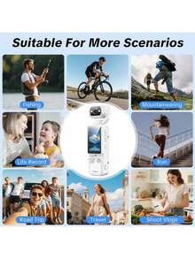 W&O 4K 1.9"HD Video Recording Camera - Portable, Rechargeable, Video Log Camera, 2000mAh Long Battery Life, 4k Handheld Stabilizer Pocket Sports Camera Gimbal | 4k Handheld Stabilizer | Magnet | 180 ° Perspective, Body Camera,  USB Charging 180 ° Rotation, 1.9 "CMOS, Perfect For Video And Video Recording, Perfect For Life Recording And Travel - 橘色 - 查看 11