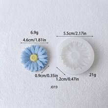 Khuôn silicon làm nến hình bó hoa hướng dương, khuôn thạch cao để tự làm đồ thủ công bằng silicon. - Trắng - Xem 3
