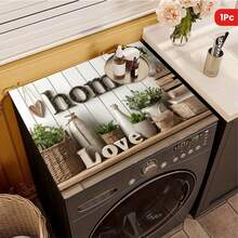 1pc Anti-Slip Laundry Room Floor Mat, Suitable For Washing Machine/Dryer - Home & Warm Living Washing Pad, Decorative Appliance Cover For Washing Machine And Dryer Top, Laundry Room Decor - Home and Warm Home - View 5
