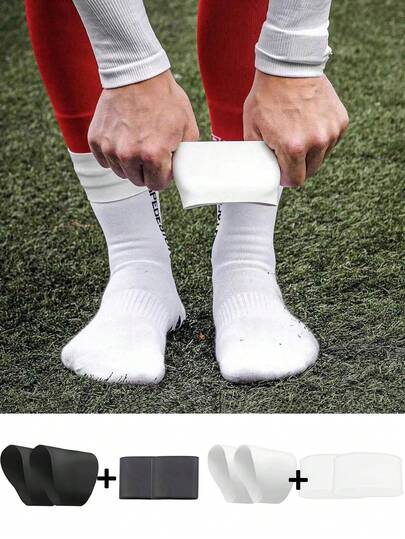 1set Anti-Slip Silicone Shoe Covers And Leg Guards, Football Equipment, Professional Basketball Protective Gear, Running Accessories