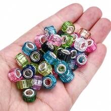 20pcs 7x11mm Colorful Acrylic Tire Large Hole Beads, Rondelle Spacer Beads For Crafts, Perfect For DIY Keychains, Bag Charms & Jewelry Making - Large Hole Beads - View 3