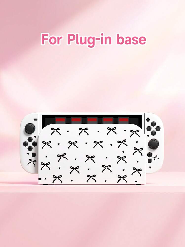 1pc Minimalist Black Bow & Heart Design Switch Protective Case, Storage Bag, Suitable For Switch2 (2025)/Switch OLED/Switch NS/Lite, New Switch 2nd Gen Gaming Accessories Protective Cover, Extended Battery Version Gaming Console Accessories Protective Cover, Best Gift For SWITCH Players - Multicolor - View 13