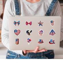 Bộ 50 vòng tay bấm nút chủ đề Ngày Độc lập, kèm sticker sáng tạo, vòng đeo tay dự tiệc, quà sinh nhật, phần thưởng học sinh. - Nhiều màu - Xem 5