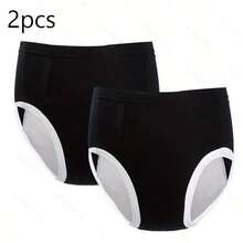 2pcs Reusable Leak-Proof Underwear - Comfortable Noiseless, Solid Color, Suitable For Household Use, Easy To Clean And Maintain, Good Absorbency Adult Functional Underwear | Soft And Comfortable Texture - View 26