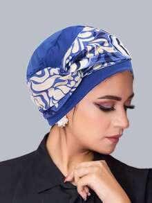 Casual Stretchy Turban Hat Made Of Soft Material, Featuring A Breathable Design And Floral Prints - Color - View 2