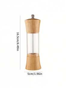 2/3/4件套 6英寸橡木亚克力胡椒研磨器 - 手动透明调料研磨器，适用于厨房和餐厅，盐和胡椒套装，厨房配件，盐瓶，木制盐和胡椒研磨器套装，盐和胡椒研磨器套装，橡木亚克力透明6英寸橡木胡椒/香料研磨器 - 胡椒/香料研磨器 - 多功能调味罐厨房工具 - 彩色 - 查看 8