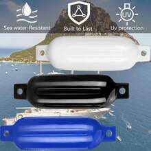 1 Set Boat Fenders, Thick PVC Material, Inflatable To Form Soft Cushion Layer, Effectively Absorb Collision Between Boat And Dock, Wharf Or Other Vessels, Prevent Scratches And Impacts, Protect Boat Paint And Structure. Reinforced Hanging Holes On Both Ends, Come With Matching Ropes For Easy Suspension On Both Sides Of The Boat - Multicolor - View 5