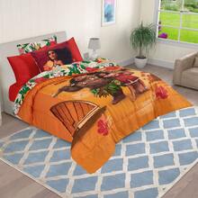 PROVIDENCIA Disney Moana Companions Queen Microfiber Comforter Set - Orange - View 3