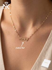 Customized Personalized Name Necklace, Unique Chain Design, Personalized Jewelry, Custom Jewelry, Personalized Gift, Mother's Day Gift - Yellow Gold - View 3