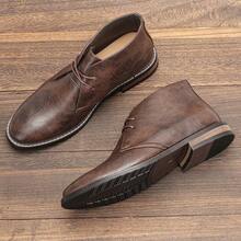 Men's Desert Boots, Classic Retro Derby Boots, Wear-Resistant Anti-Slip Casual Ankle Boots - Coffee Brown - View 10