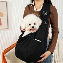 1pc Foldable Breathable Pet Carrier Bag, Large Capacity Pet Sling Bag - Multicolor - View 16
