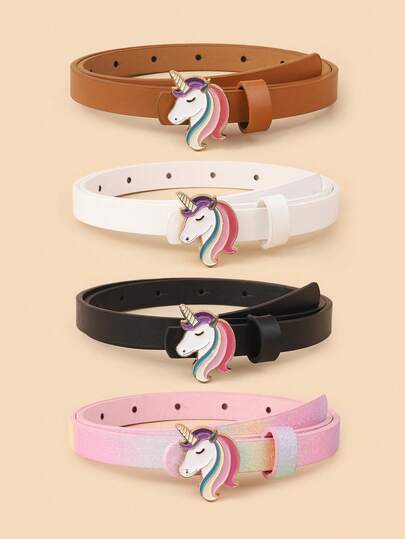 New Children's Lovely Rainbow Color Thin Belt