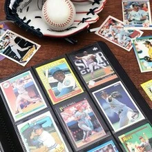 Carpeta de álbum para tarjetas de trading con 360 bolsillos y 9 bolsillos, con elástico, envío a EE. UU. - Azul - Ver 2