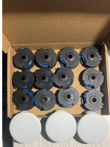 12 Spools + 3 Caps Trimmer Spool Kit, 66ft 0.065 Inch Auto Feed Nylon Grass Cutting Line, Fits AC14RL3A Trimmer - 12 Spools + 3 Caps - View 8