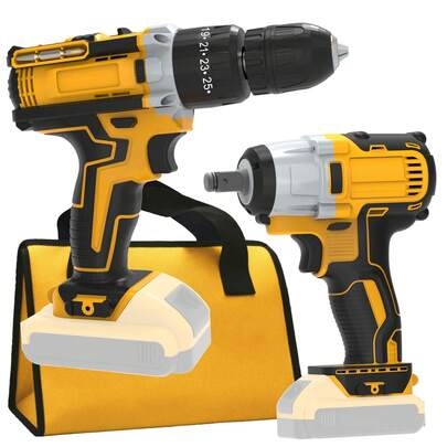 Pro Brushless Impact Wrench & Drill Combo Kit, 2-Tool Set , 3-Speed 0-3500RPM,  W/ 2x2.0Ah Batteries ,For Car Tire, Wood, Wall Drilling & Screwdriving